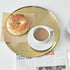 Hammered Counter 12 inch FREELOVE Gold Tray, Round Brass Serving Platter, Bar Circle Decorative Plate, Coffee Table