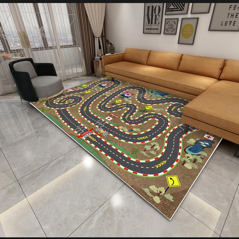 39 59 inches) Kids Rug Car Rugs for Kids Toy Cars Play Mat City Life Road Rug for Cars Fun City Map for Carpet