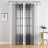 G2000 84 Inch Grommet (2 Set) Sheer & Drapes Grey and White Ombre Curtains for Bedroom & Living Room with Light