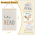 Set 4, 12x16in laveliabel Alphabet Numbers Poster Hanger Frame of Alphabet ABC Banner Poster with Wood Hanger, Nursery