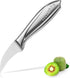 WELLSTAR 2.5 Inch Birds Beak Paring Knife, Sharp High Carbon Stainless Steel Curved Blade for Peeling