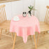 2 Pack 36X36 Inch Small Square Table Cloth Pink Tablecloth Washable Polyester Solid Tables Cover for Night Stand End