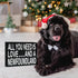 JennyGems Newfoundland Gifts, "All You Need Is Love and a Newfoundland" Wooden Sign, Made in USA