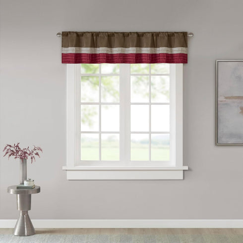 Madison Park Amherst Single Panel Faux Silk Rod Pocket Curtain with Privacy Lining for Living Room, Window Drapes for