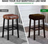 LIULIWEIFA Set 4/2/1 Counter Gray,2pcs Bar Stool Covers Rectangle of Saddle Bar Stool Covers Slipcover Stool Cushion