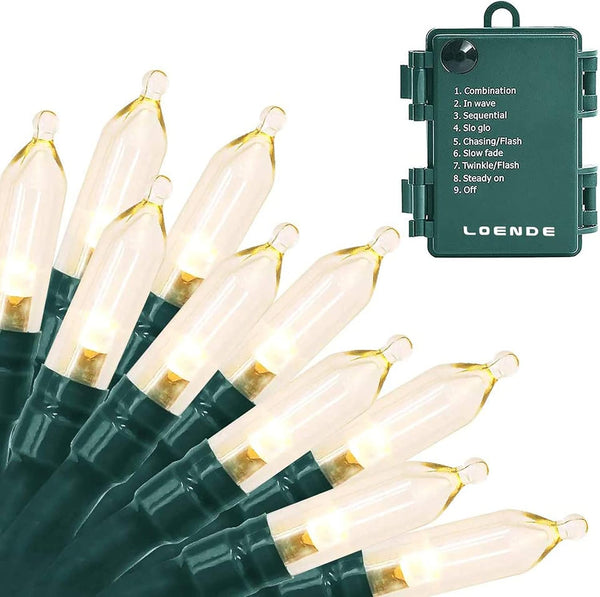 18ft 50 LED Battery Operated Christmas Lights, 8 Modes with Timer -