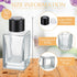 50 Set 50ml 1.7 oz Umigy Glass Diffuser Bottles Reed Diffuser Empty Jars Clear Fragrance Bottle with Black Caps