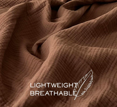 KyraHome 60"x80" 100% Summer Muslin Blankets for Adults, Large Cotton Throw Blanket, Plant Dyed Lightweight Breathable