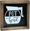 SIMPLY ANI Pot Head Coffee Signs, Funny Kitchen Decor for Coffee Bar, Farmhouse Coffee Signs Decor, Mini Gifts 7x7 Inch