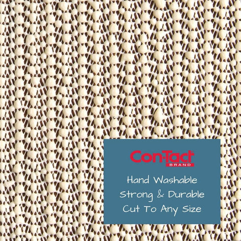 Con-Tact 2x8 Rug Pad, Non-Slip Area Rug Pad, Eco-Stay for Hard Floors, Beige