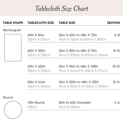 60" 84", Laura Ashley Harper Luxuriously Smooth Fabric Tablecloth for Formal or Casual Dining, Holiday, Banquet