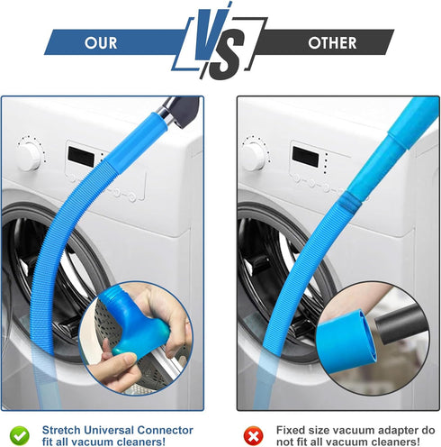 2 Pieces Dryer Vent Cleaner Kit, Compatible with All Vacuum Cleaners, Lint Brush and Hose Attachment