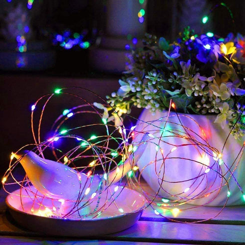 1 Pack (5m/16ft Sanniu Led Fairy Lights Battery Operated, Mini Battery Powered Copper Wire Starry String Lights
