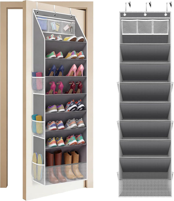 Over The Door Shoe Organizer - 8 Tier Hanging Shoe Organizer with