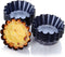 Cozynest 12PCS Mini Egg Tart Molds, Steel Baking Cups for Muffin Cake, 2.5 Inch Gray Pie Pans