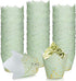 Whaline 200Pcs Sage Green Gold Dots Tulip Cupcake Liners, Greaseproof Muffin Baking Liners for Party Decor