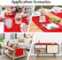 2 Pack 12 24 Inch Red Small Short Table Runner x Solid Color Runners Coffee Table Dresser for Daily Party Home