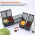 V·RESOURCING Elegant Black Seasoning Box, 4 Pieces Storage Container Cruet for Home Kitchen, Condiment Jars