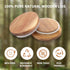 12 Pack 5 Oz Oui Yogurt Jar Lids | Natural Wooden Lids for Oui Yogurt Jars with Silicone Sealing Rings | Lids Only |
