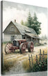 Farmhouse Canvas Wall Art, Old Tractor Pictures, Rustic Barn Prints for Country House 16x24in