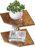 JJL Corner Wall Shelf, 10.4 Inch Wooden Corner Shelves, Set of 2 Floating