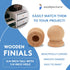 Wood Finials, 3/4 Inch Tall with 1/4 Inch Hole, Unfinished Wood Caps for Crafts and DIY, Pack of 100 by Woodpeckers