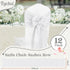 Eychei 7x108 Inch (12 White Satin Chair Sashes Bows, Bow Ties Back Silky Dining Sashes Ribbon for Wedding, Party