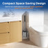Set: 2 Pack HAMITOR Toilet Brush and Holder Stainless Steel Rustproof Kits with Deep Cleaning Bristles - Hidden Toilet