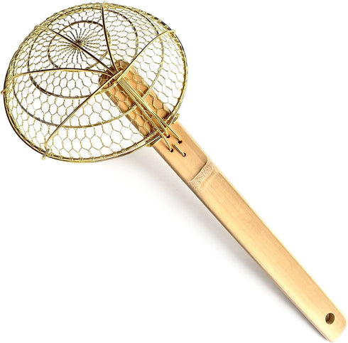 Round Brass Spider Strainer/Skimmer, 7"