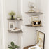 Realgulf 4-Pack Corner Shelves for Bathroom & Kitchen, Space-Saving Floating Corner Wall Shelf with Easy Installation