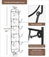 6 Sorbus Towel Rack Wall Mounted Metal Towel Holder for Bathroom Wall, Washcloth, Rolled Bath Towels, Spa, Gym, Camper