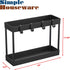 Simple Houseware 2-Tier Under Sink Organizer Storage Tray with Hooks, Black