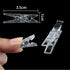 128 Pieces Mini Transparent Plastic Photo Clips, Clothespins for Hanging Pictures and Fairy Lights