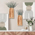 2 Pack Set Dnnnii Wooden Wall Vase - Brown Finish Modern Farmhouse & Boho Wall Decor for Entryway, Hallway, Bathroom