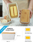 Countertop Butter Dish with Lid: Large Butter Dish for - Ceramic Butter Container with Knife Double Silicone Seal