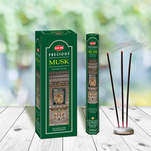 Hem Precious Musk Fragrance Incense Sticks - 120 Count