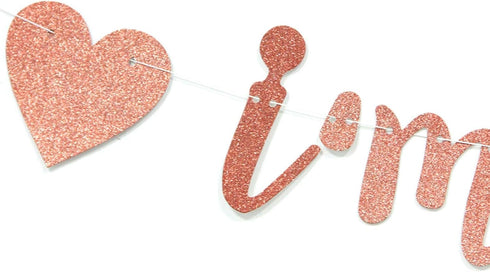 I'm 50 Bitches Banner, Funny 50th Birthday Party Decor, Women's 50th Birthday Decorations (Rose Gold)
