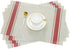 GIVERARE Placemats Set of 4, Stripe Red Heat-Resistant Woven Vinyl, Non-Slip Washable PVC Table Mat for Dining