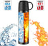 17oz Stainless Steel Insulated Vacuum Water Bottle, Double Walled Flask Thermos Cup, Leakproof Lid, Sport Travel Mug