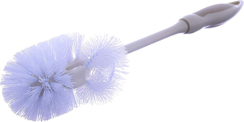 Pack (3) Toilet Bowl Brushes with Lip Beige, Multi Toilet Brush Scrub Under Rim, Bathroom Cleaner Scrubber, Heavy Duty