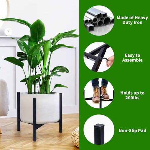 8-12 inch Items-2, Airpark Plant Stand Indoor Adjustable, Metal Modern Plant Stand, Heavy Duty Stable Plant, Fit Pots