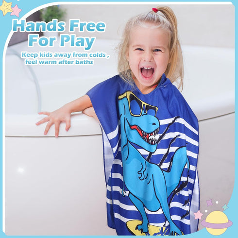 6 Toddler(47 24 Inch,Vivid Pcs Kids Hooded Towel Kids Bath Towels with Hood Microfiber Baby Pool Beach Towel for Boy