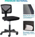 AFO Small Desk Chair, Armless with Ergonomic Lumbar Support, Adjustable Height, 360 Degree Swivel