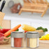 2 Pack 4 in 1 Transparent Spice Container, Salt and Pepper Shaker with Filter Lumps for Home, Restaurant, Camping