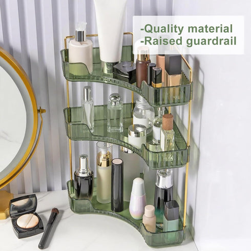 Countertop Counter, 90 3 INVSSENE Corner Bathroom Organizer, Vanity Trays for Bathroom Makeup Organizer, Perfume Tray