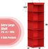 5 Closet Simple Houseware Shelf Hanging Organizer, Red