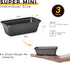 HONGBAKE Mini Loaf Pan for Baking Bread, 6 x 3.3 x 2 In Nonstick Small Banana Bread Tins Set of 3, Tiny Carbon Steel Meatloaf Pan - Dark Grey by HONGBAKE