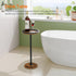 BF168BZ01 HOOBRO Small Round Side Table, Drink Table, Coffee Martini Table with Pedestal Accent for Small Spaces