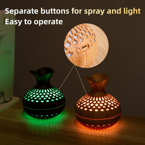 Colorful Cool Mini Humidifier, Flower Shape USB Personal Desktop Humidifier for Car, Office, Bedroom, 2 Mist Modes