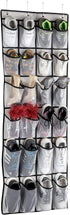 Over The Door Shoe Organizer: Hanging Shoe Rack with 24 Mesh Large Pockets for Men, Women, Kids